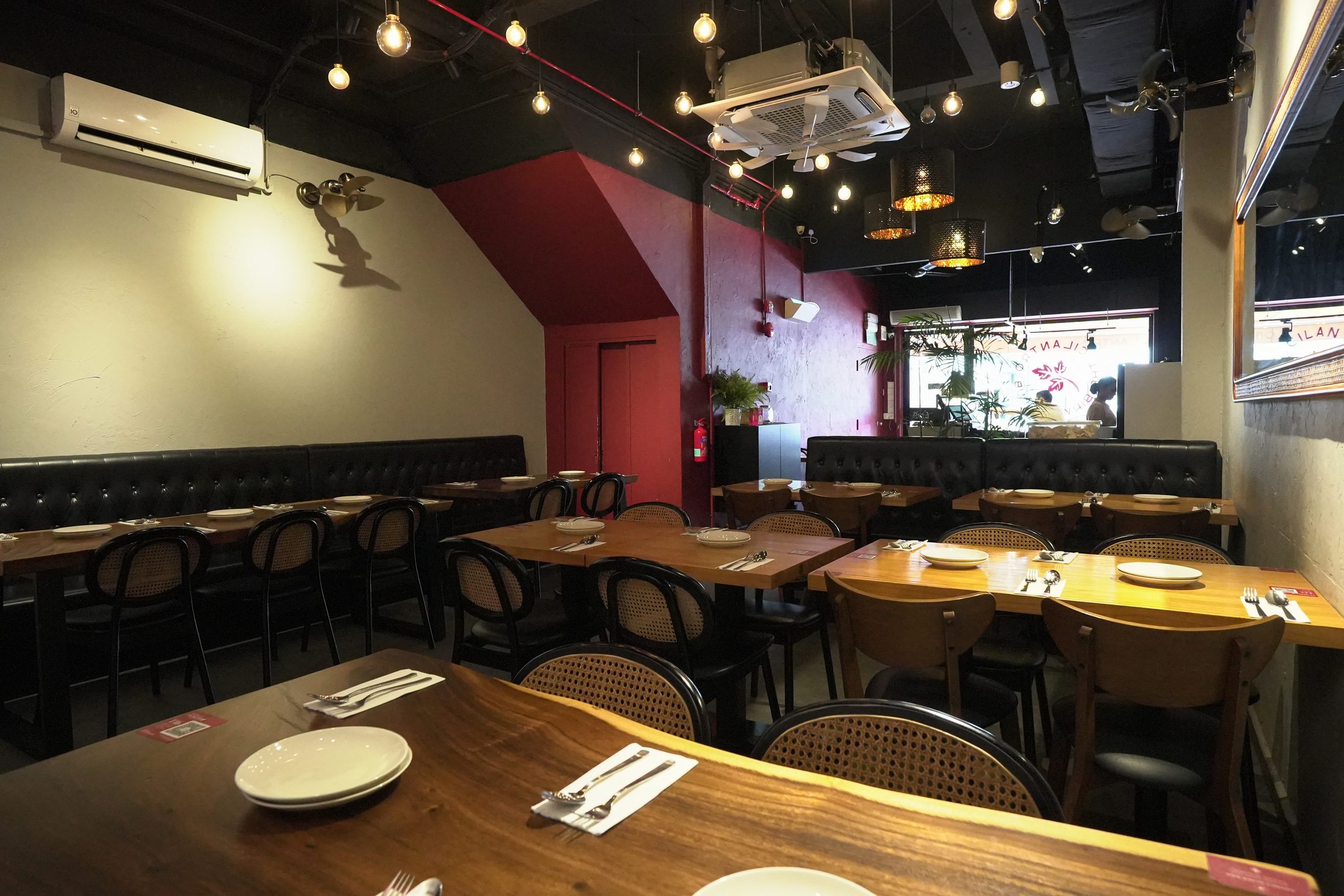 The warm dining room at Cilantro